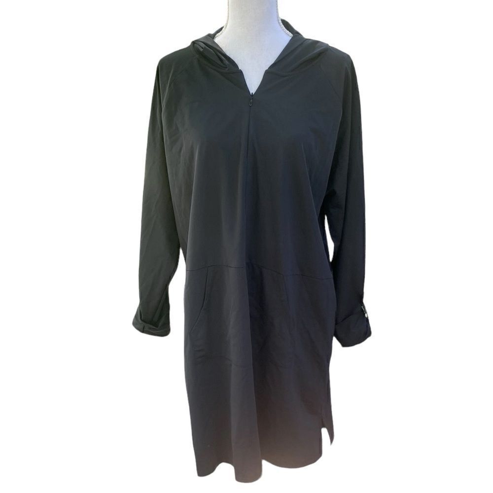 AmberNoon II by Dr. Erum Ilyas Wm’s Sz XL P Black SunSnug Hooded Knit Sun Dress
